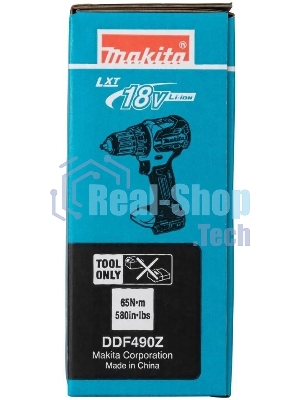 Дрель-шуруповерт Makita DDF490Z, 18 В, 0 Ач, 50 Нм, бесщеточный