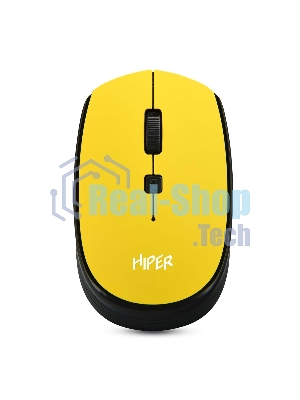 Мышь беспроводная HIPER HOMW-085 желтый, 1600 dpi, радиоканал, USB, кнопки - 4