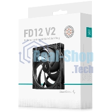 Вентилятор для корпуса Deepcool FD12 V2 120х120x25 черный 4-pin 35.6дБ (R-FD12V2-BKNPN1-G) Ret