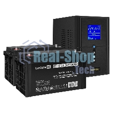 Комплект Источник бесперебойного питания EX295988RUS + батарея 120Aч EX282988RUS 2шт (инвертор, синус, для котла) ExeGate SineTower SZ-1500.LCD.AVR.2SH.1C13.USB <1500VA/1200W, чистый синусоида, LCD дисплей, AVR, 2хSchuko+1хC13, USB, линейно-интерактивный, черный> + батарея ExeGate DT 12120 (12В, 120Ач) 2шт