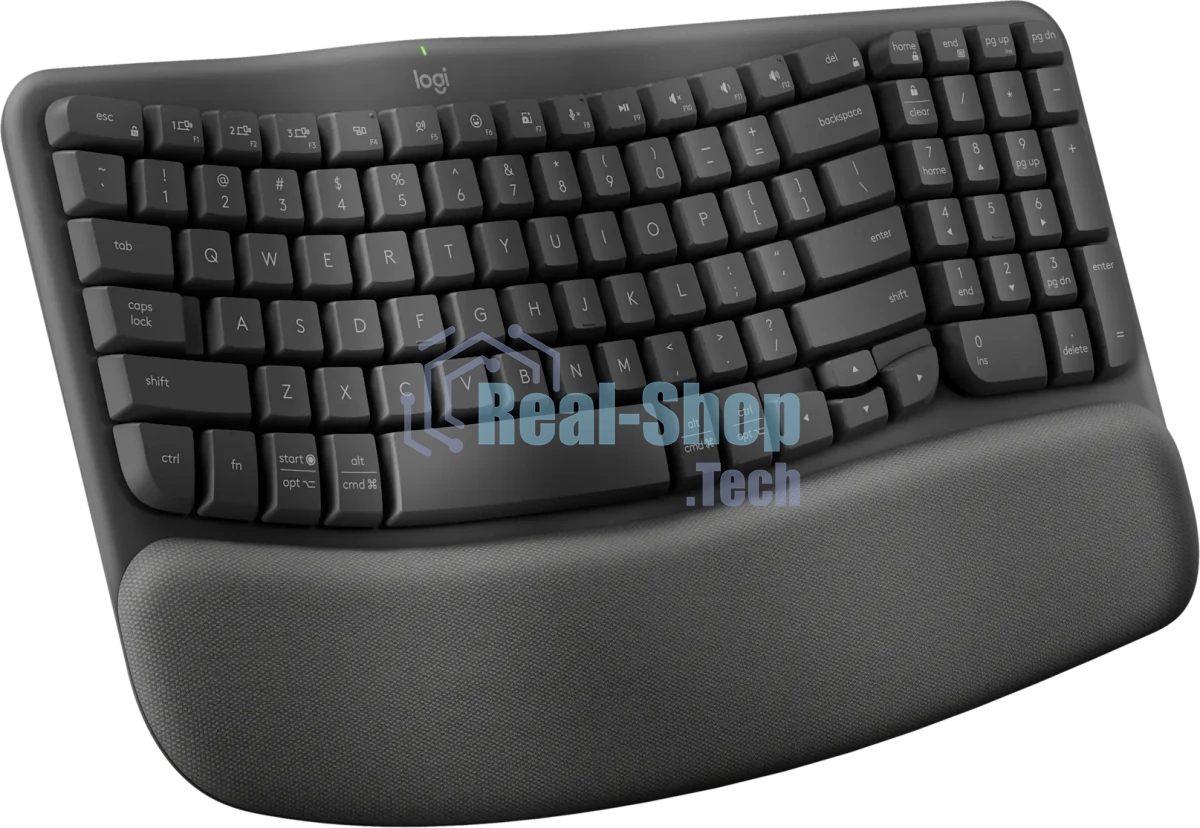 Клавиатура Logitech Wave Keys беспроводная, Bluetooth, радиоканал, серый