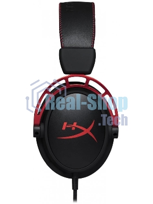 Гарнитура HyperX Cloud Alpha чёрный-красный, проводная, 2 x 3.5 мм, съёмный микрофон с шумоподавлением, регулятор громкости на кабеле