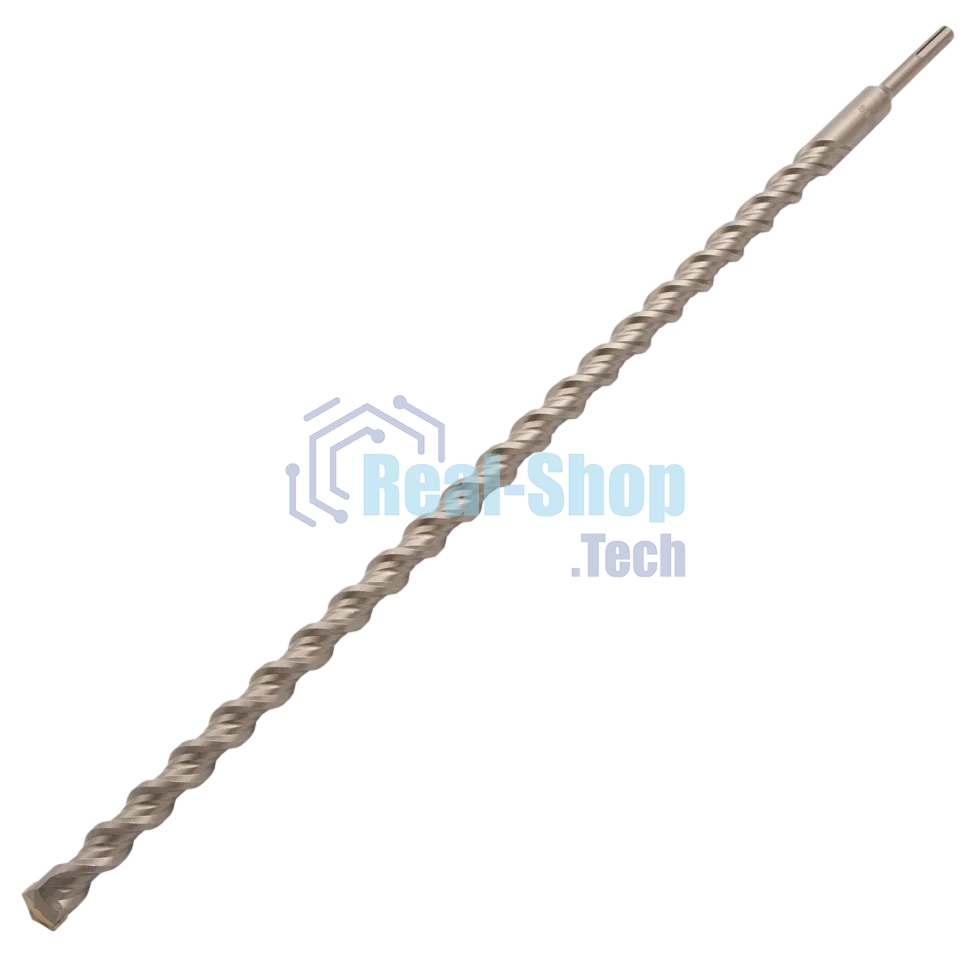 Бур по бетону Denzel двойная спираль, Cobalt W-tip, 20x600 мм, SDS PLUS