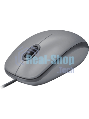Мышь проводная Logitech M110 серый, 1000 dpi, USB, кнопки - 3