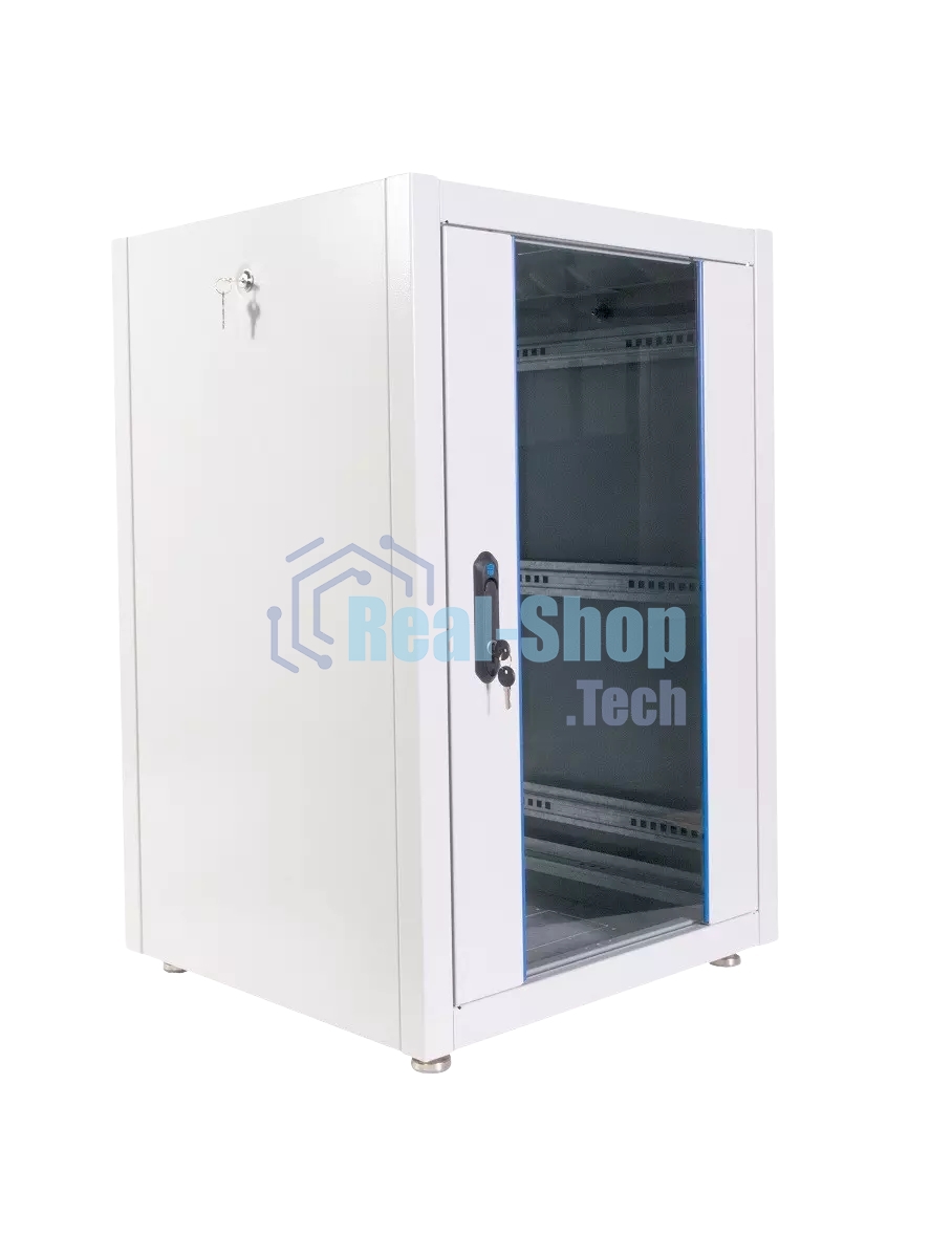Шкаф телекоммуникационный напольный ЭКОНОМ 18U (600 × 800) дверь стекло, дверь металл