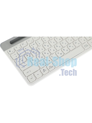 Клавиатура беспроводная A4Tech Fstyler FBK25, USB, Bluetooth/Радиоканал, белый/серый