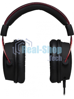 Гарнитура HyperX Cloud Alpha чёрный-красный, проводная, 2 x 3.5 мм, съёмный микрофон с шумоподавлением, регулятор громкости на кабеле