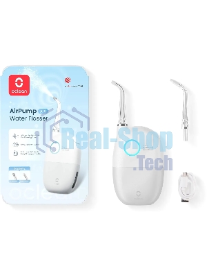 Ирригатор Oclean AirPump A10 W7602 серый, от аккумулятора, 45 мл, 3 режима