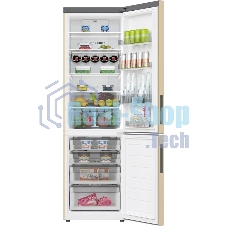 Холодильник Haier C2F637CGGU1 золотистый, двухкамерный, 278/108л, морозилка снизу, No Frost