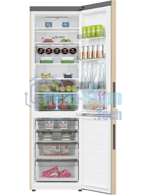 Холодильник Haier C2F637CGGU1 золотистый, двухкамерный, 278/108л, морозилка снизу, No Frost