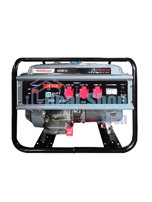 Электрогенератор бензиновый Победа ГБ 6500, 5.5 кВт, 78 дБ, 65 кг
