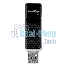 Флешка USB Smartbuy Quartz black (SB64GbQZ-K), 64Gb, USB 2.0, R/W 25/15, черный