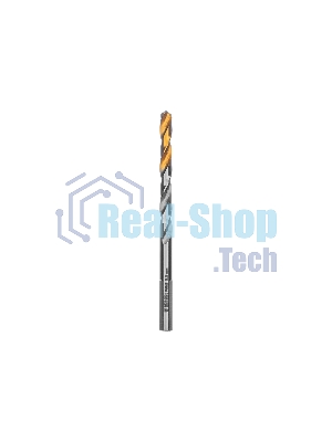 Сверло спиральное по металлу Denzel 5,5 x 93мм, Р6М5, Golden Tip