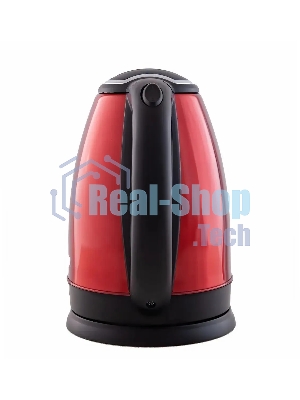 Чайник Centek CT-1068 RED (красный) металл 2л, 2000W, хромированная вставка на крышке