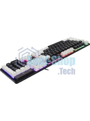 Клавиатура проводная Defender Dark Knight GK-077, USB, черный/белый