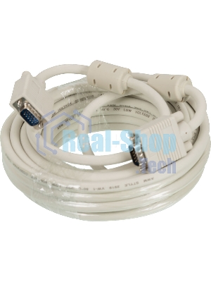 Кабель SVGA Ningbo CAB016S-10m VGA HD15 (m)/VGA HD15 (m) 10м феррит.кольца (CAB016S-10M-BR)