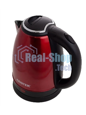 Чайник Centek CT-1068 RED (красный) металл 2л, 2000W, хромированная вставка на крышке