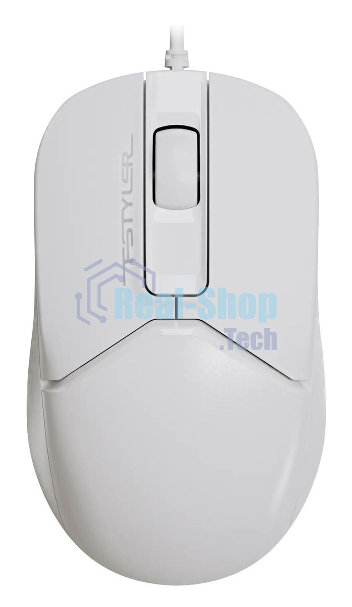 Мышь проводная A4Tech Fstyler FM12 белый, 1200 dpi, USB, кнопки - 3