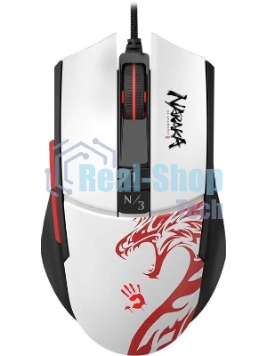 Мышь проводная A4Tech Bloody L65 Max белый, 12000 dpi, USB, кнопки - 7