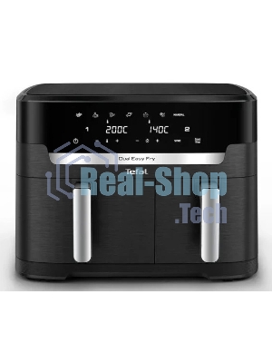 Аэрогриль Tefal Dual Easy Fry Flex EY9228E0 черный, 2700 Вт, 9 л, сенсор, 6 программ