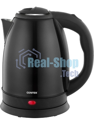 Электрочайник Centek CT-1068 черный, 2.0 л, 2000 Вт, скрытый нагревательный элемент