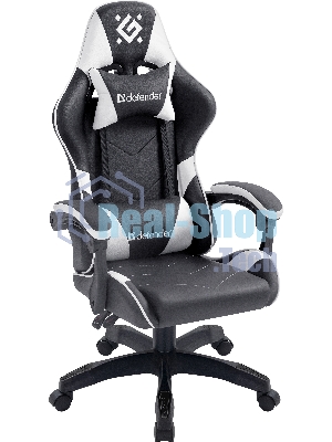 Кресло игровое Defender Companion черный/белый, класс 3, металл, PU