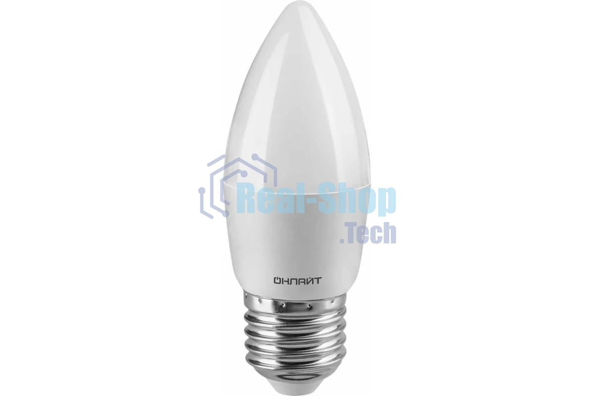 Лампа светодиодная ОНЛАЙТ 71631 OLL-C37-6-230-4K-E27-FR 6Вт свеча 4000К белый E27 470лм 176-264В
