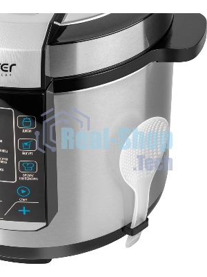 Скороварка-мультиварка электрическая Endever Vita-134, стальной, мощность 1200 Вт, емкость 6л, 20 авторежимов работы, книга рецептов