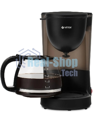 Кофеварка капельная Vitek VT-1500(MC) черный, исп. кофе - молотый, 1.25 л, 600 Вт