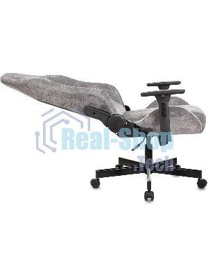 Кресло Бюрократ Knight N1 Fabric серый, ткань, 120 кг, механизм качания