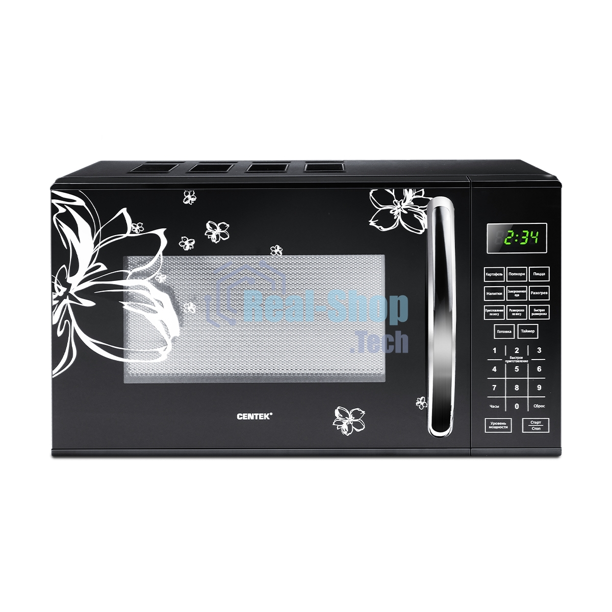Микроволновая печь Centek CT-1579 черный, 20 л, 700 Вт, переключатели - сенсор
