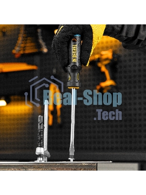 Отвертка Denzel SL8x150 мм, S2, 3к рукоятка