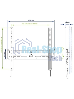 Кронштейн для телевизора Kromax FLAT-4 черный 22
