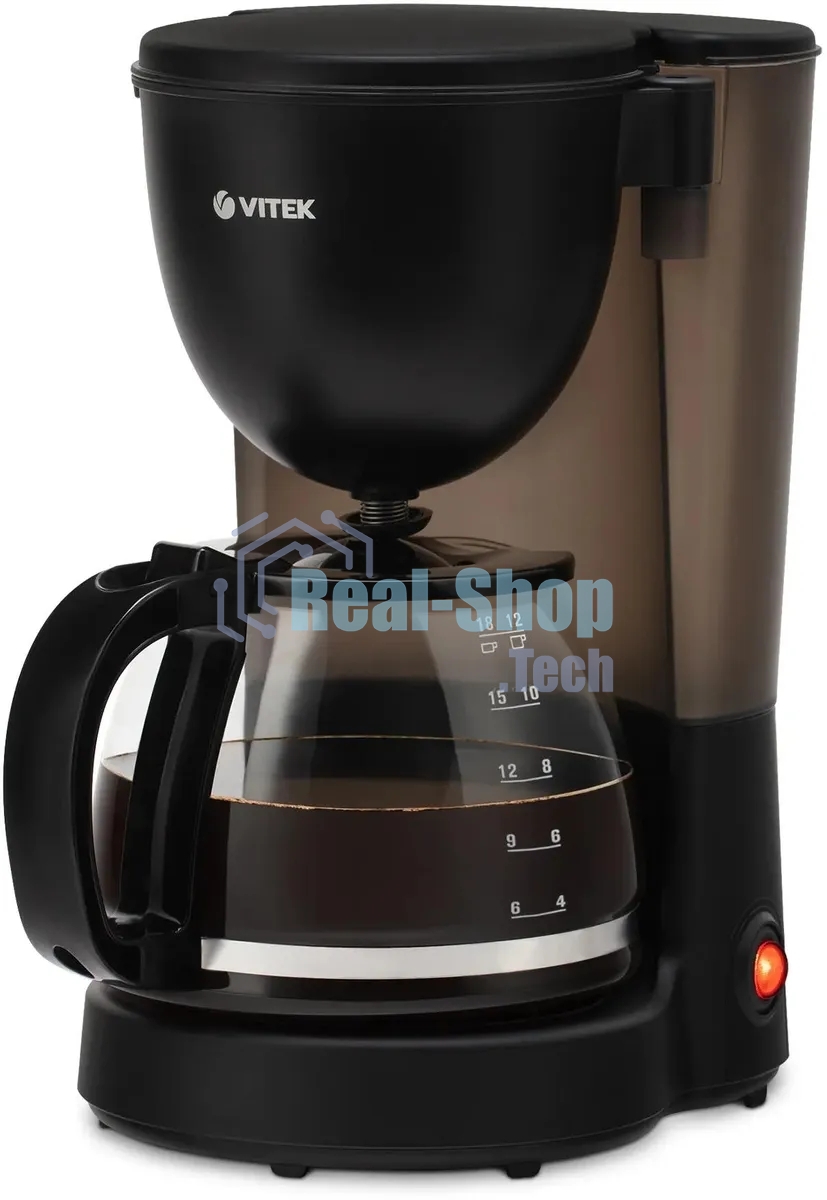 Кофеварка капельная Vitek VT-1500(MC) черный, исп. кофе - молотый, 1.25 л, 600 Вт