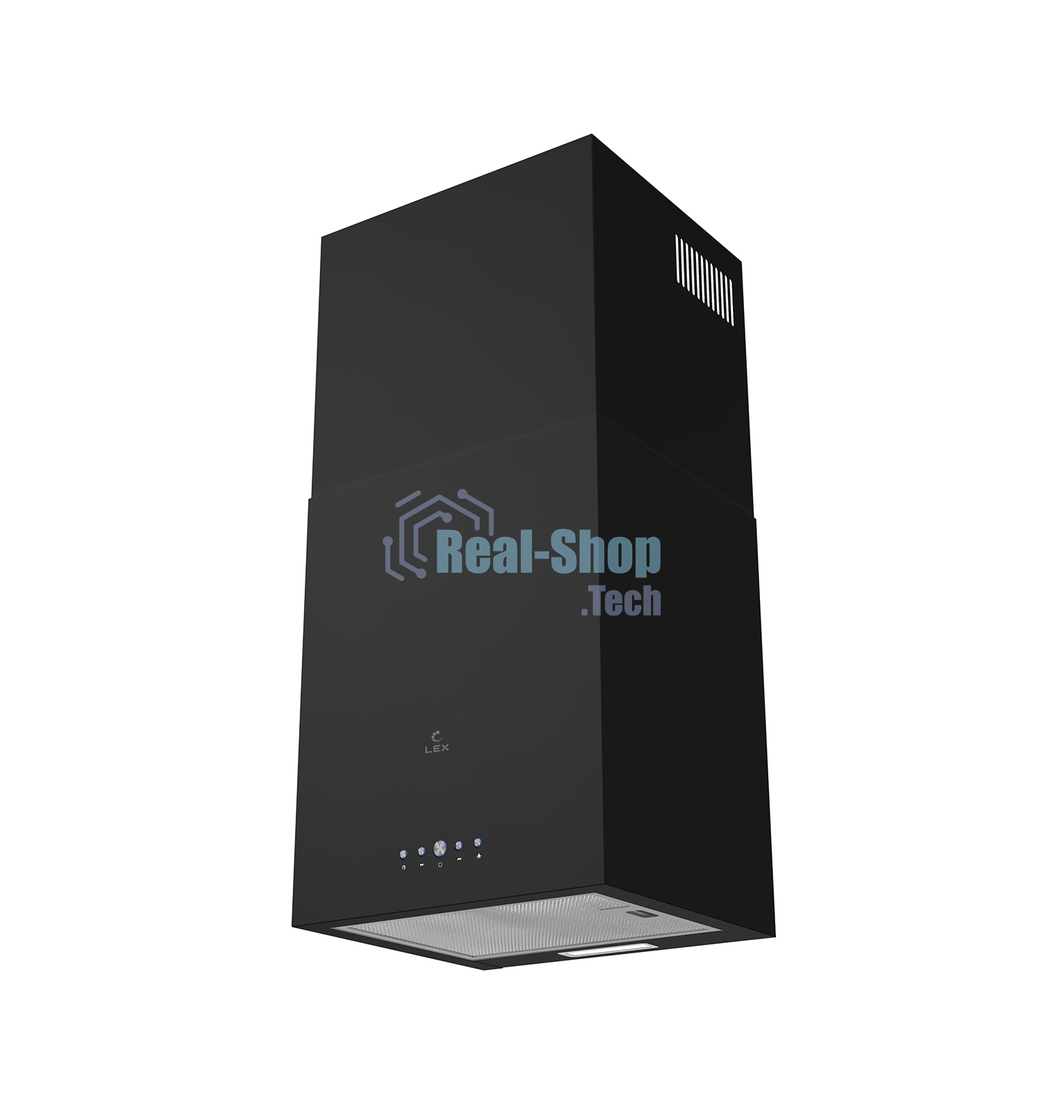 Вытяжка островная LEX Mono 400 черная, 40 см, 850 куб. м/ч, 50 дБ