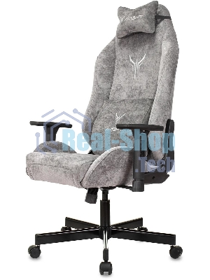 Кресло Бюрократ Knight N1 Fabric серый, ткань, 120 кг, механизм качания