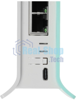 Роутер беспроводной MikroTik hAP ax lite (L41G-2AXD) AX600 10/100/1000BASE-TX голубой