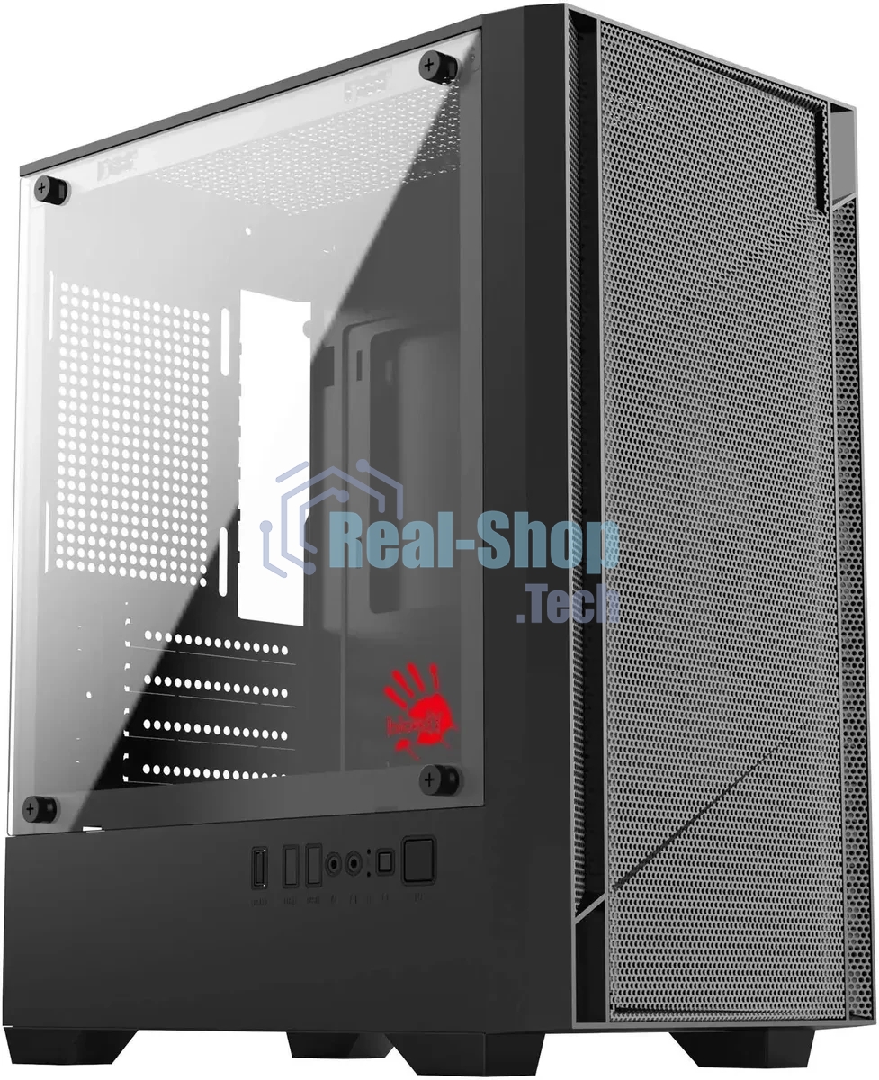 Корпус Bloody CC-124-BK, Mini-Tower, чёрный