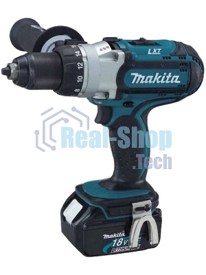 Дрель Makita DDF451RFE аккумуляторная DDF451RFE 18В,2х3Ач Li-ion,БЗП-13мм,0-300\600\1700об\м,80\40Нм,2.1кг,чем