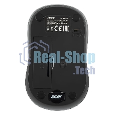 Мышь беспроводная Acer OMR134 серый, 1000 dpi, радиоканал, USB, кнопки - 3