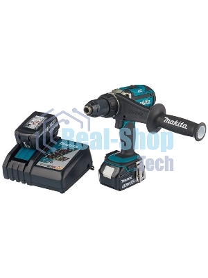 Дрель Makita DDF451RFE аккумуляторная DDF451RFE 18В,2х3Ач Li-ion,БЗП-13мм,0-300\600\1700об\м,80\40Нм,2.1кг,чем