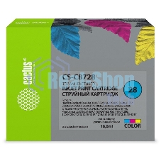 Картридж струйный Cactus CS-C8728 №28 многоцветный (18 мл) для HP DeskJet 3320, 3420, 3520, 3535, 3550, 3645, 3650, 3740, 3840, 5150, Fax 1240, OfficeJet 4105, 4110, 4211, 4251, 5500, 5510, PSC 1110, 1200, 1210, 1310, 1340, 1350