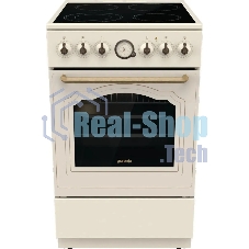Плита электрическая Gorenje GECS5B70CLI бежевый, конфорок 4 электрических, духовка 70 л, 50 см x 85 см x 59.4 см