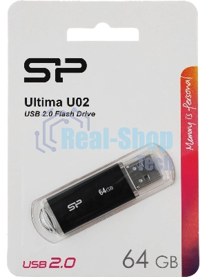 Флешка USB Silicon Power R/W 64Gb Ultima U02 SP064GbUF2U02V1K USB 2.0 черный