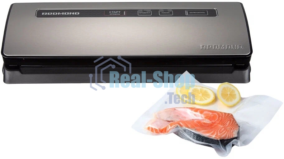 Вакуумный упаковщик Redmond RVS-M020 120Вт серебристый/черный