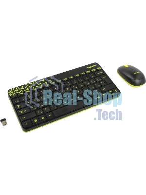 Комплект клавиатура+мышь Logitech MK240 Nano беспроводной, USB, 1000 DPI, чёрный