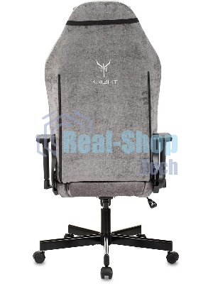 Кресло Бюрократ Knight N1 Fabric серый, ткань, 120 кг, механизм качания