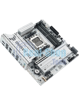 Материнская плата Asus TUF GAMING B850M-PLUS WIFI7 W, AM5, AMD B850, 4xDDR5, 4xSATA, 3xM.2, 1xPCIe 5.0 x16, 1xPCIe 3.0 x1, 1xDP, 1xHDMI, 1x2.5Gb LAN, Wi-Fi 7, Bluetooth 5.4, 1xUSB-C 20Gbps, 3xUSB-A 10Gbps, 4xUSB-A 5Gbps, 4xUSB-A 2.0, 5x3.5 мм, 7.1, mATX