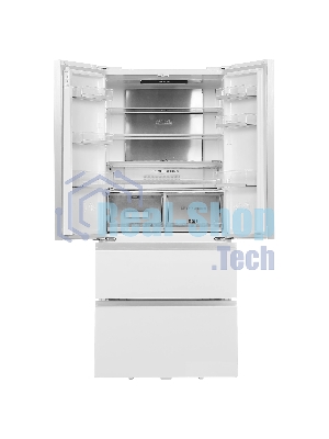 Холодильник Haier HB18FGWAAARU белый трехкамерный 351/157л морозилка снизу, No Frost, Side by Side