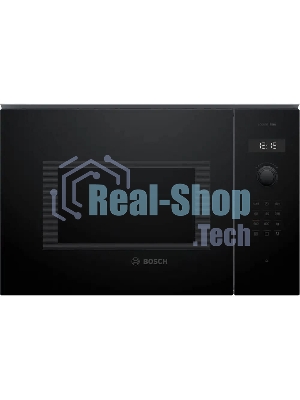 Микроволновая печь встраиваемая Bosch BEL454MB1F 6 Series, 900Вт,LED-display,AutoPilot 8, 25 л, гриль, черный, 382x594x388 мм